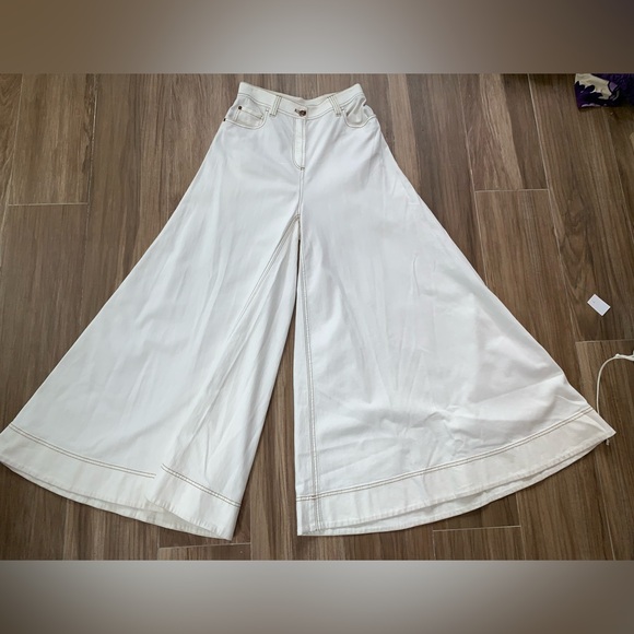 Brunello Cucinelli Pants - Brunello Cucinelli Womens Pants Wide Leg palazzo Jeans Culottes size 26